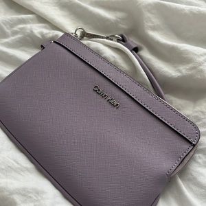 Lavender Calvin Klein wrist purse